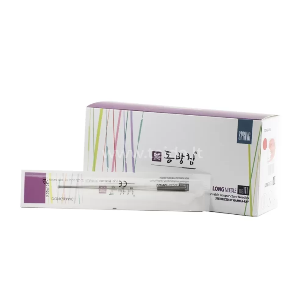 Akupunktūrinės adatos 0,30x75mm, 100vnt
