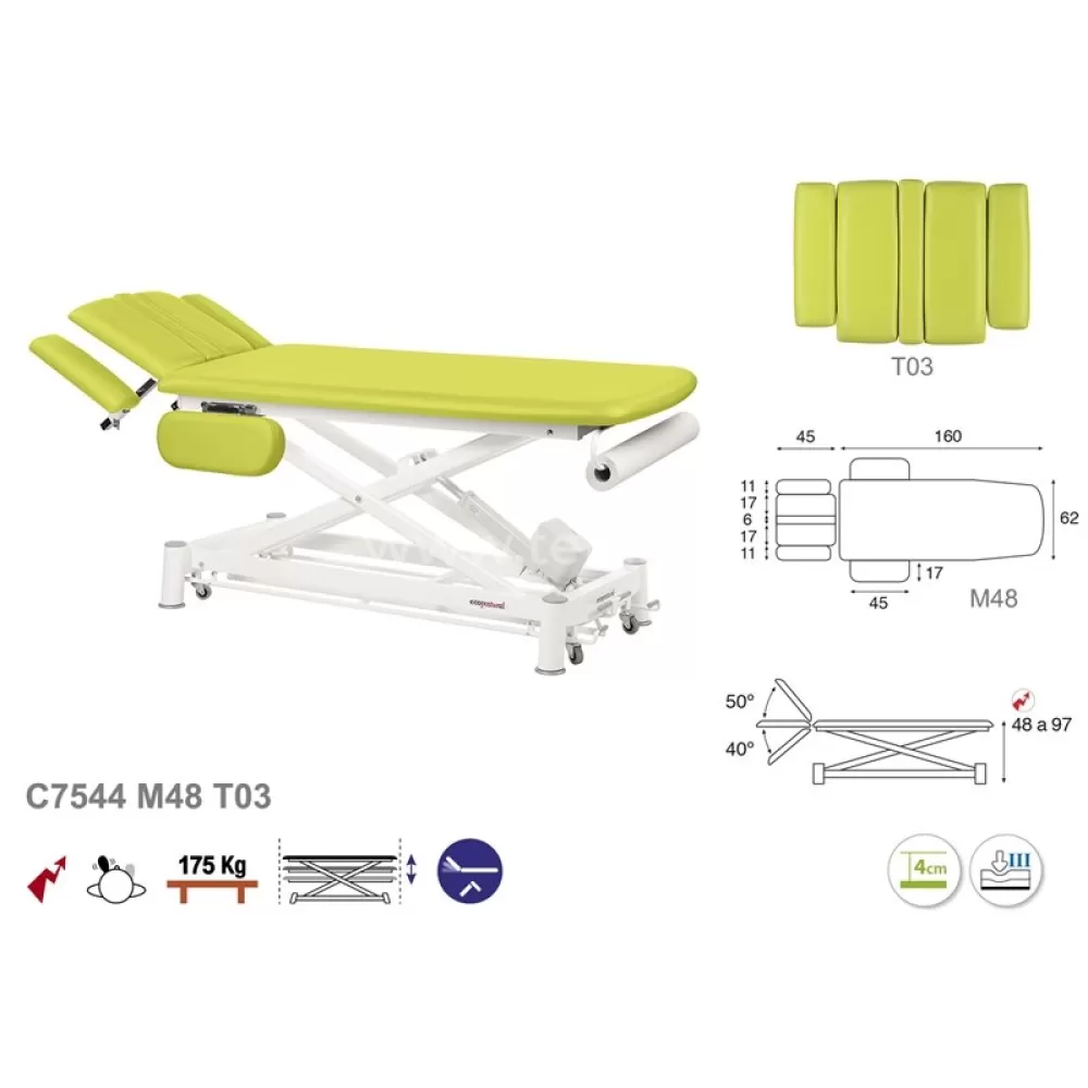 Elektrinis 2-jų dalių kryžminio rėmo stalas 62x207 cm