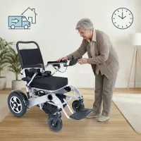 Išbandykite elektrinį neįgaliojo vežimėlį namuose