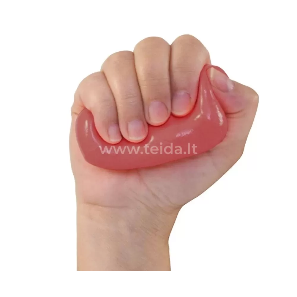 Ergoterapinė masė, vidutinio minkštumo, raudona, 85 g