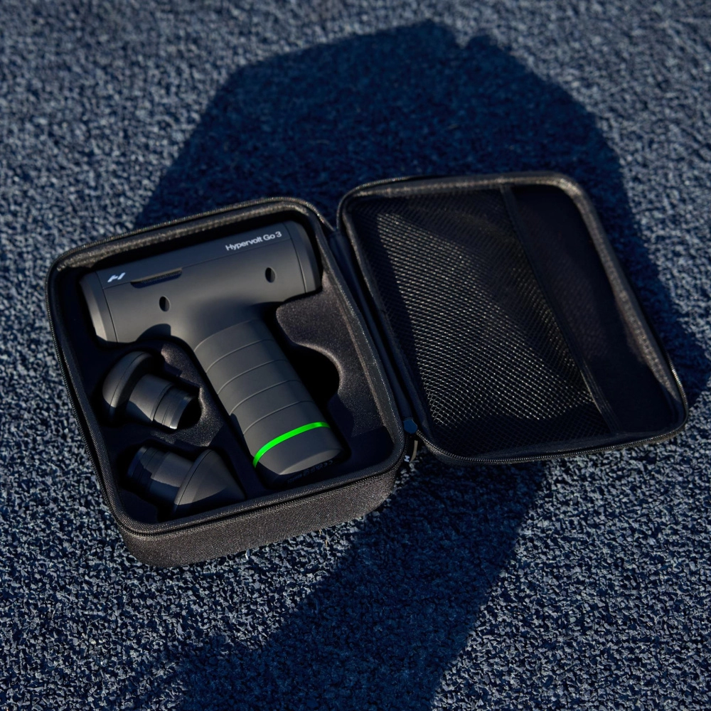 Hyperice Hypervolt Go 3 masažo pistoletas, juodas
