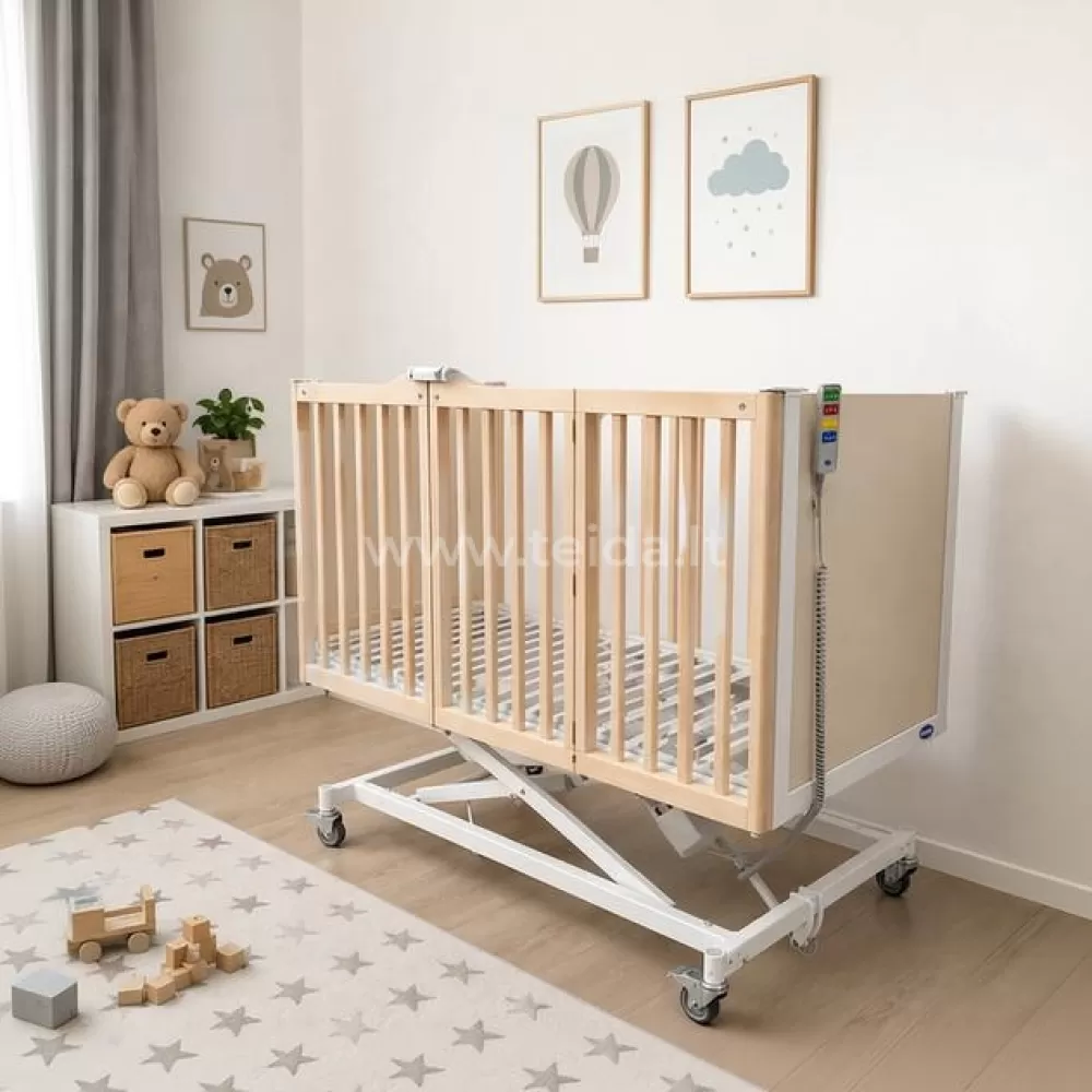 Invacare NordBed Kid elektrinė slaugos lova vaikui, L dydis 80x179 cm