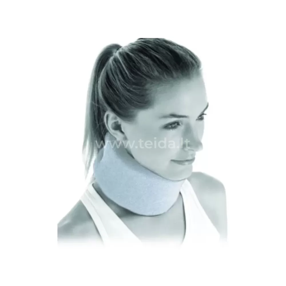 Minkštas kaklo įtvaras COLLAR C2, 7.5 cm, pilkas