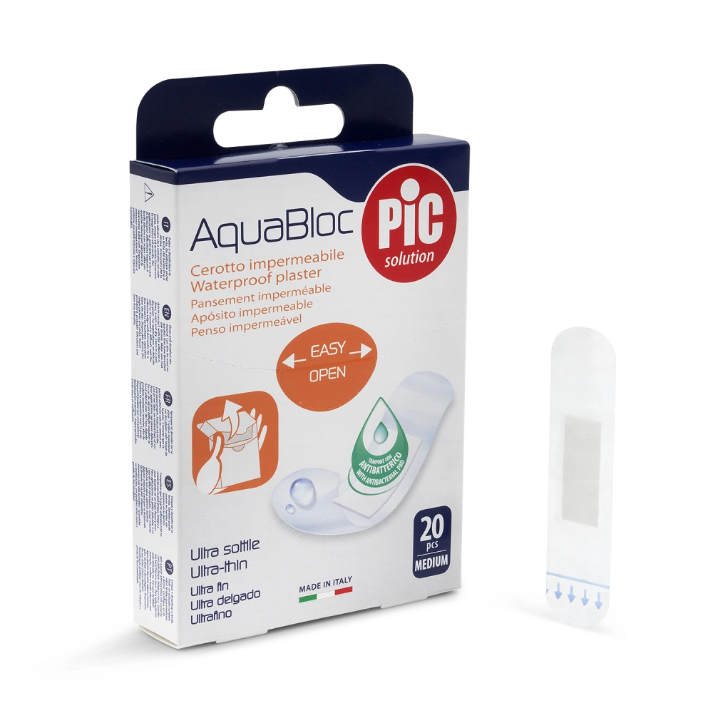Pleistras Aquabloc medium 19x72mm su antibakterine danga