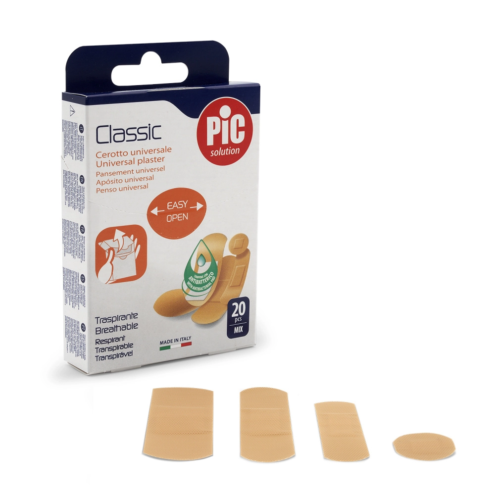 Pleistras Classic Mix su antibakterine danga
