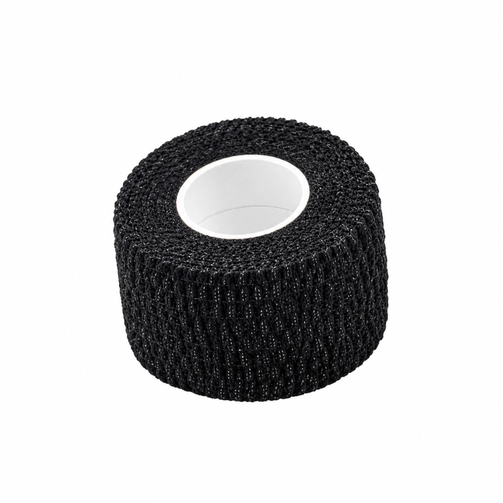 Elastinis sportinis teipas, 5cm x 4,6m, juodas